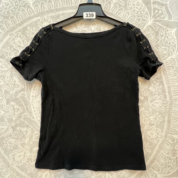 Ralph Lauren Tops - 💗👚BEAUTIFUL DESIGNER TOP SHIRT BLOUSE👚💗RALPH LAUREN L LARGE BLACK TEE 339